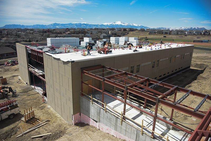 VRHS expansion roof work March 2024